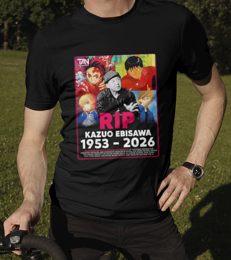 RIP Kazuo Ebisawa 1953 2026 Anime Veteran Art Director Demon Slayer Fata/Zero T-Shirt