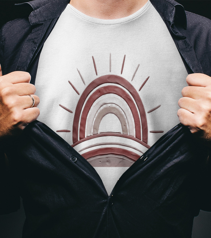 Boho Terracotta Sunset Arches T-Shirt