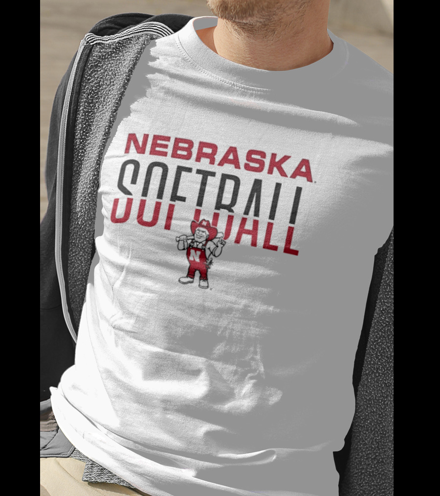 Nebraska Huskers Softball Big Red Mascot Iconic Team Spirit T-Shirt