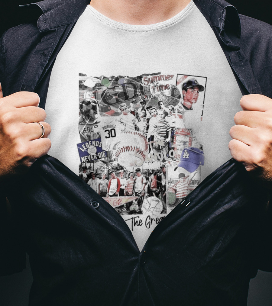 Nice The Sandlot Legends Never Die Classic Movie Scene Friends Forever T-Shirt