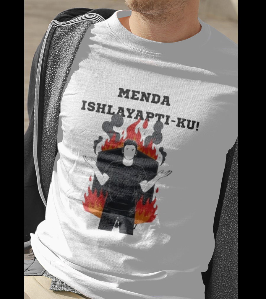 Menda Ishlayapti Ku Uzbek Tech Memes Flame T-Shirt
