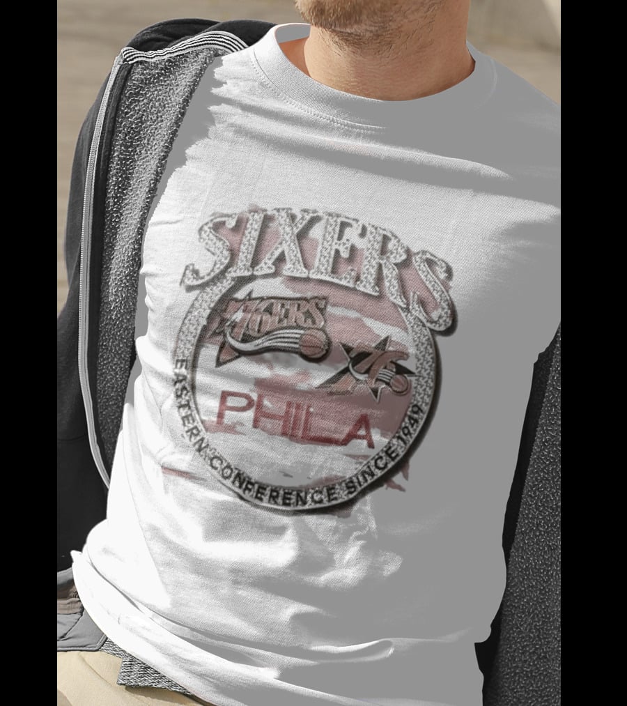 Philadelphia 76ers Hardwood Classics Sixers Crown Jewels Retro NBA 76ers Phila T-Shirt