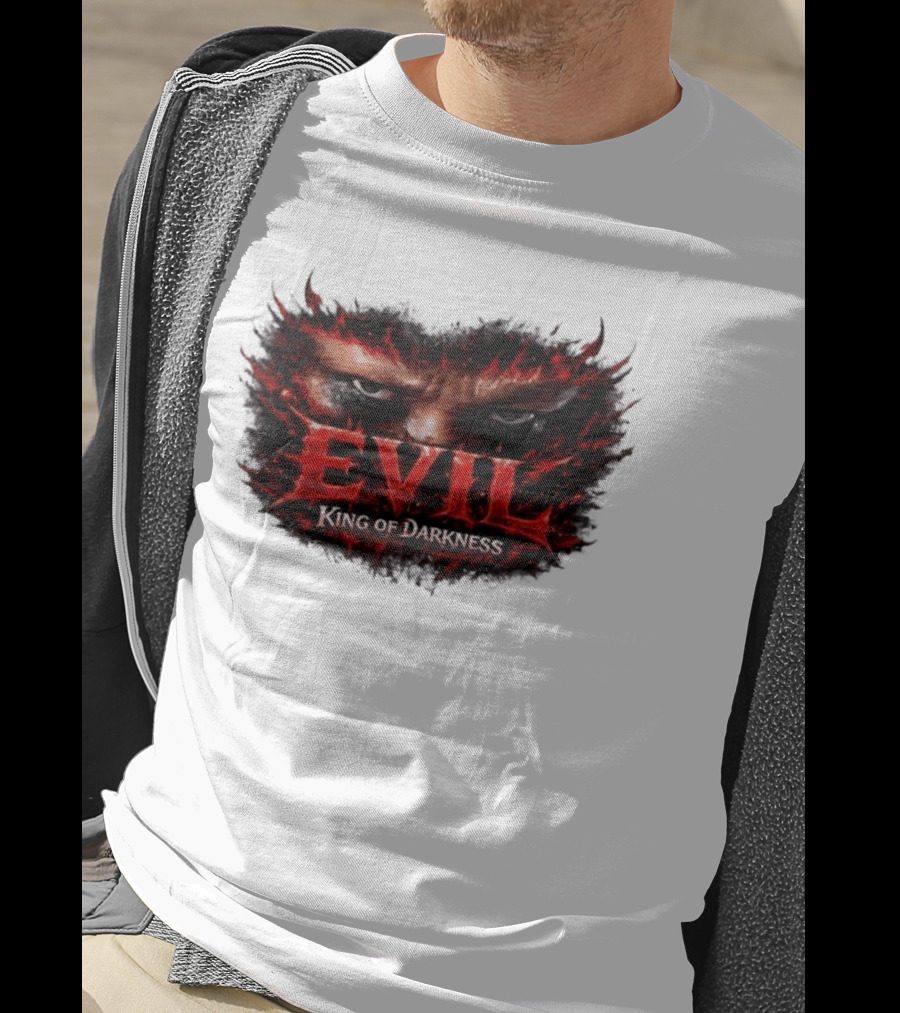EVIL King Of Darkness Fiery Eyes In Flames T-Shirt