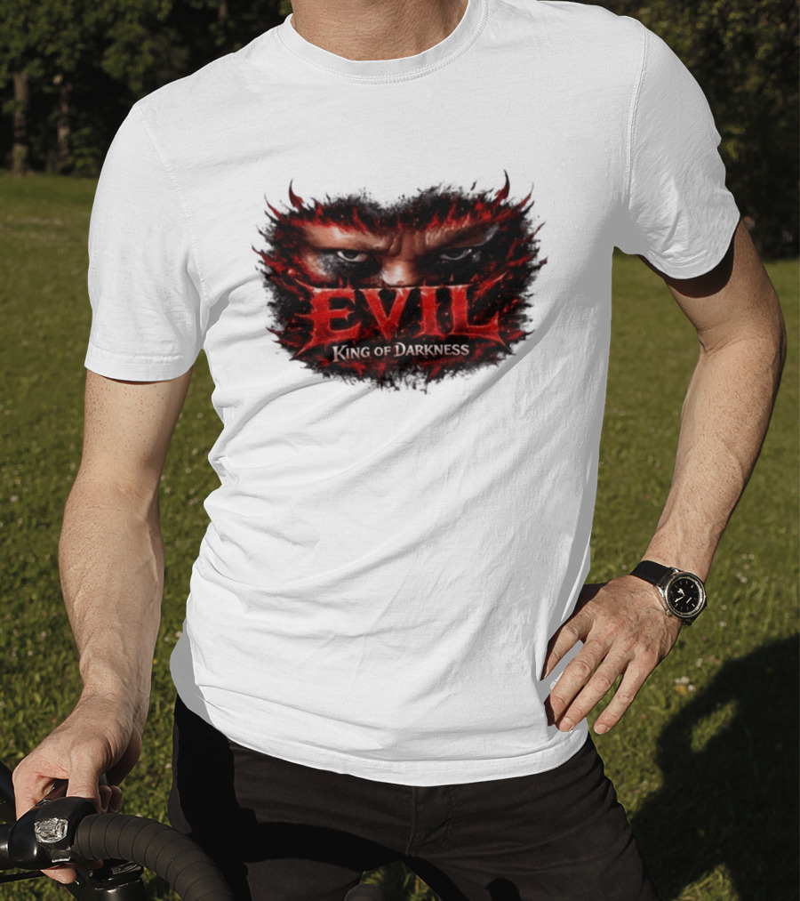 EVIL King Of Darkness Fiery Eyes In Flames T-Shirt