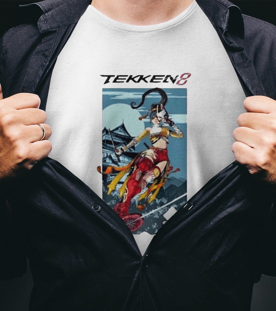 Evo Japan 2026 Tekken 8 Kunimitsu Anime Character Art With Striking Temple T-Shirt