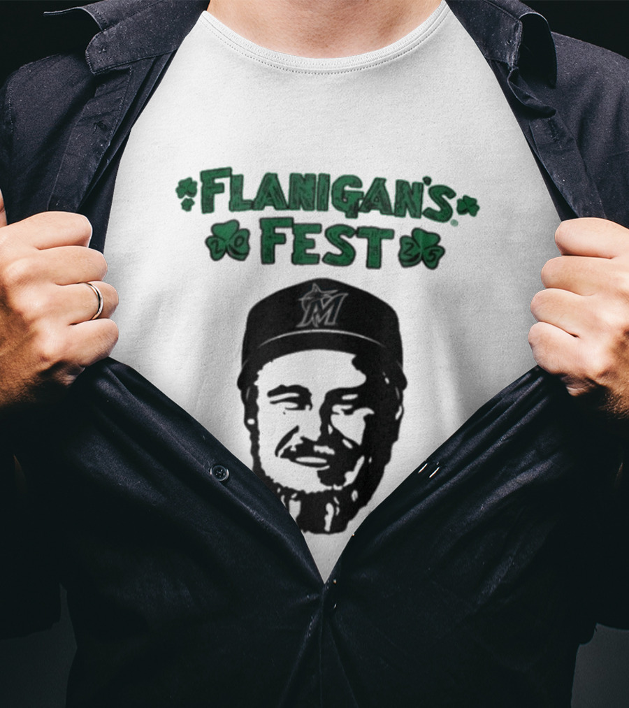 Flanigan's Fest Miami Marlins Shamrock T-Shirt