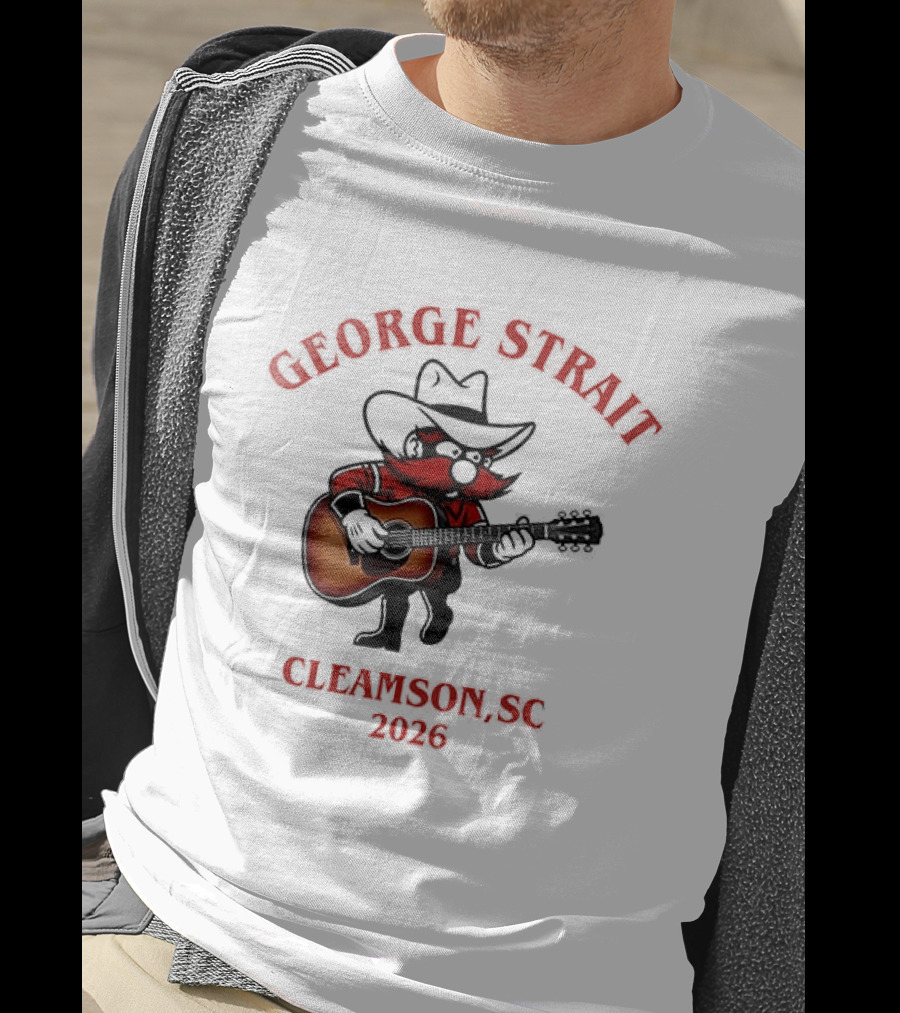 George Strait Clemson 2023 Cowboy Guitar Player T-Shirt