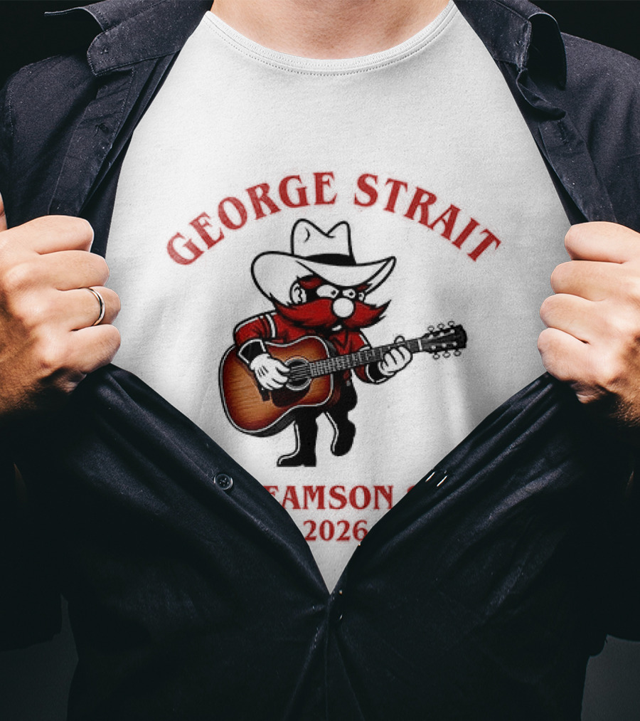 George Strait Clemson 2023 Cowboy Guitar Player T-Shirt