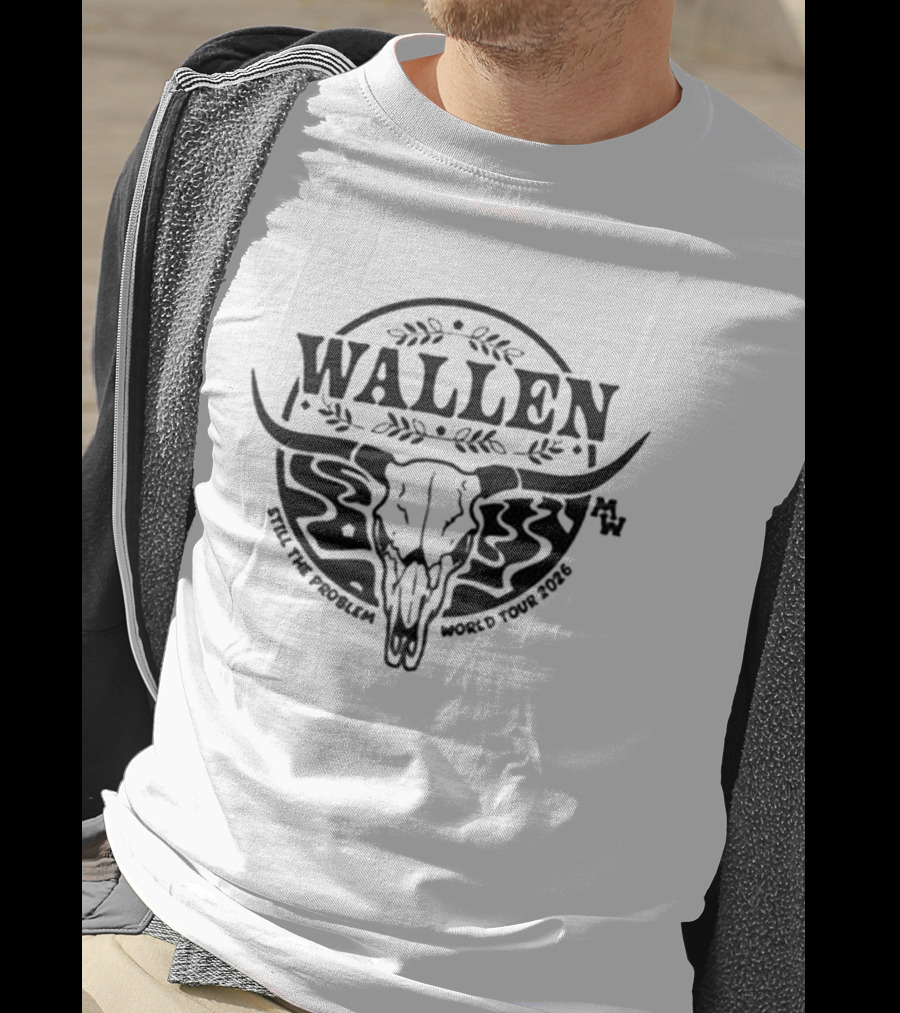 Las Vegas Raiders Morgan Wallen 2026 Tour Wallen Bull Skull Rustic T-Shirt