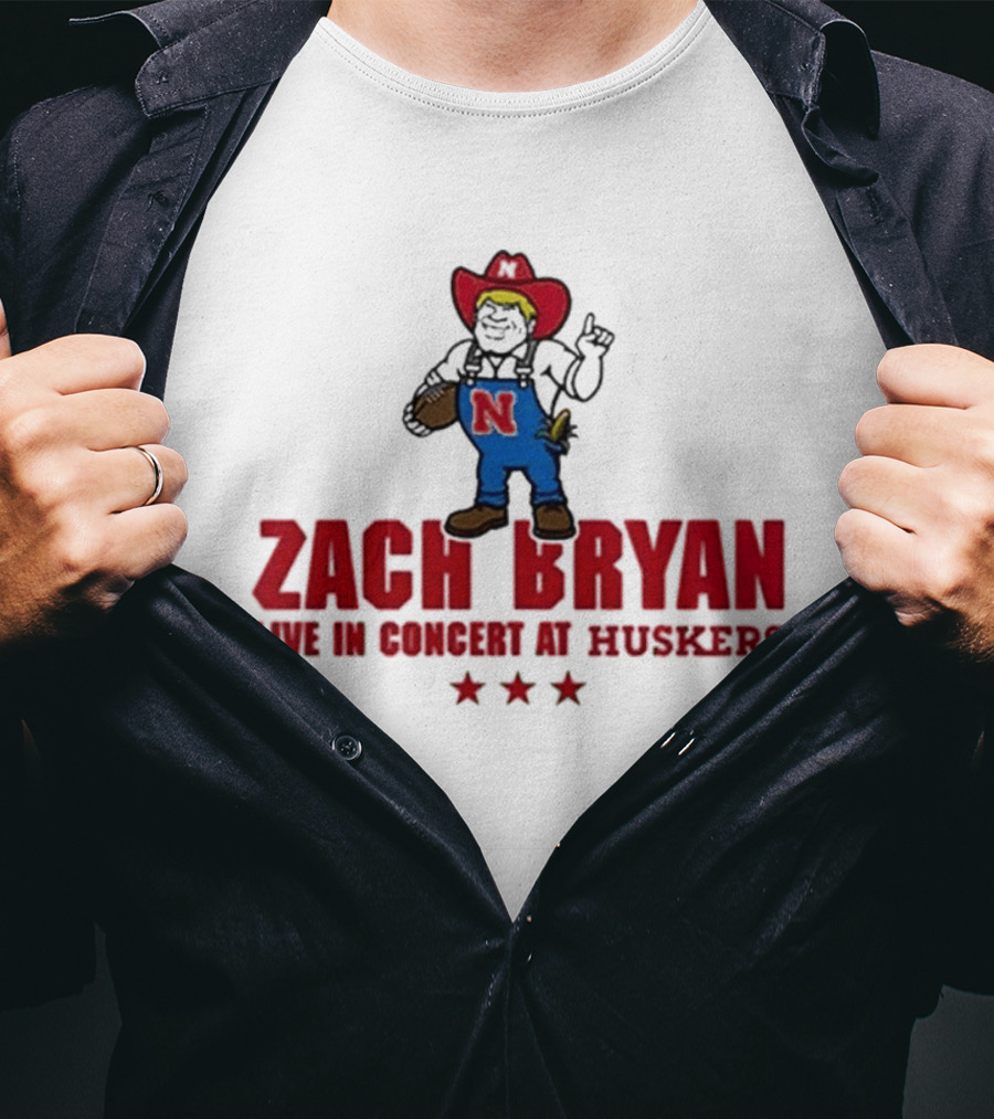 Zach Bryan Live In Concert At Huskers Cowboy T-Shirt