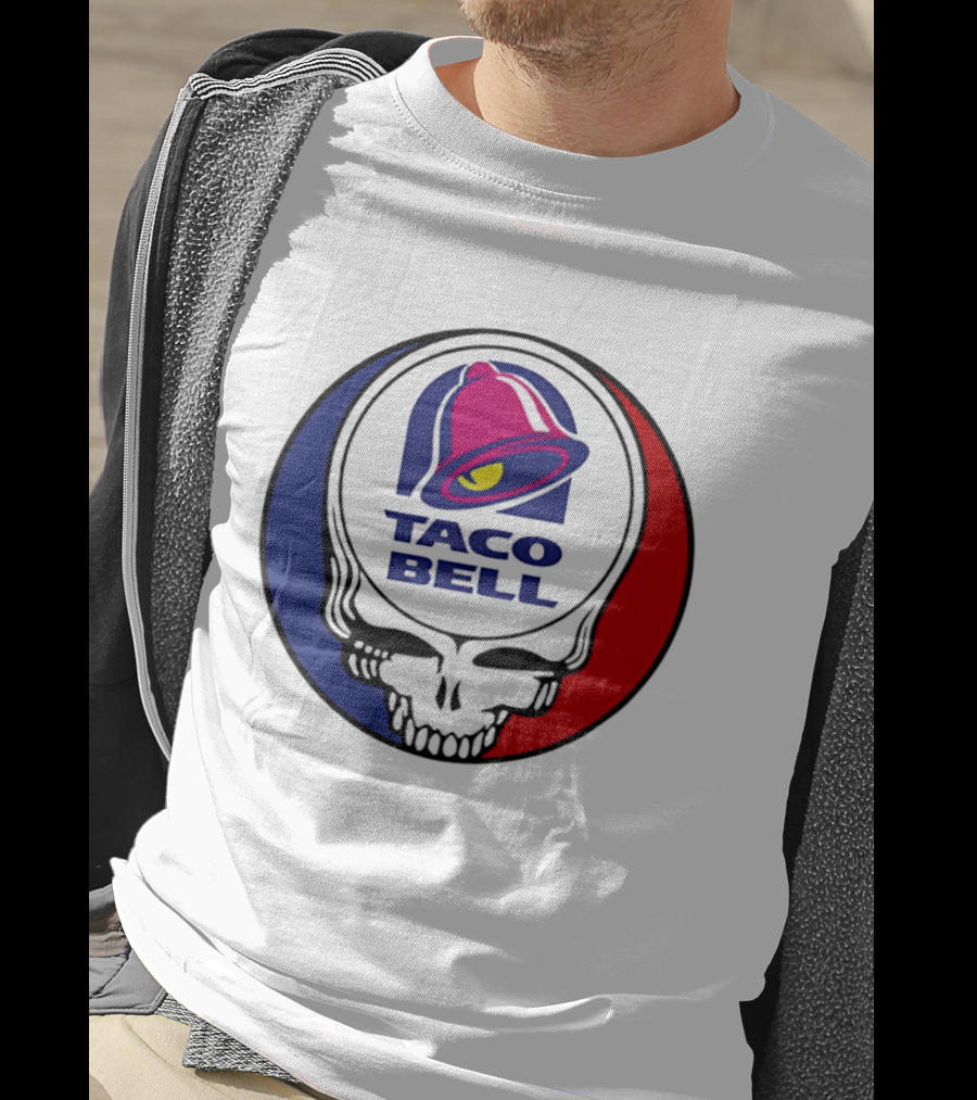 Taco Bell Grateful Dead Skull Logo Red Blue Collaboration T-Shirt