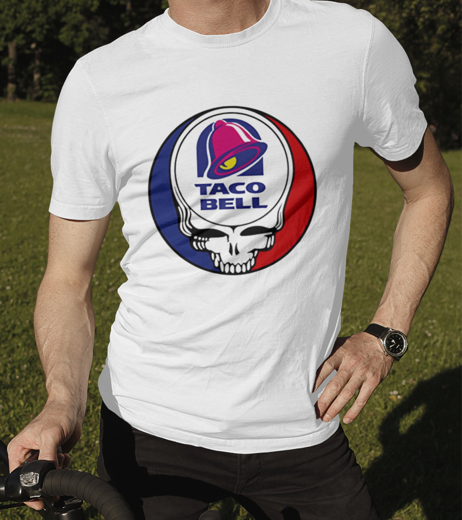 Taco Bell Grateful Dead Skull Logo Red Blue Collaboration T-Shirt