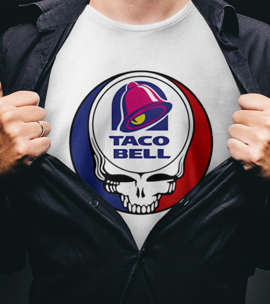 Taco Bell Grateful Dead Skull Logo Red Blue Collaboration T-Shirt