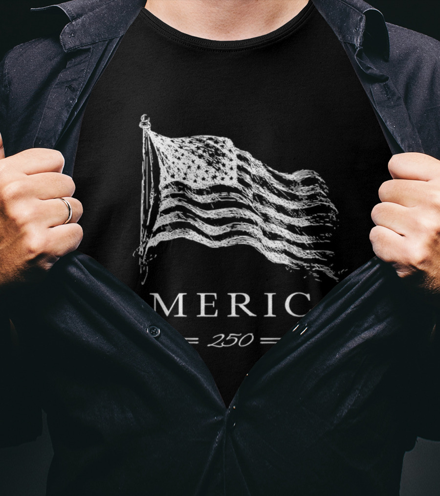 America 250 Flag Celebration Patriotic Pride T-Shirt