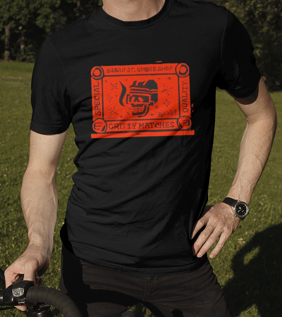 Broad St Smoke Shop Special Quality Gritty Matches Philadelphia Flyers T-Shirt