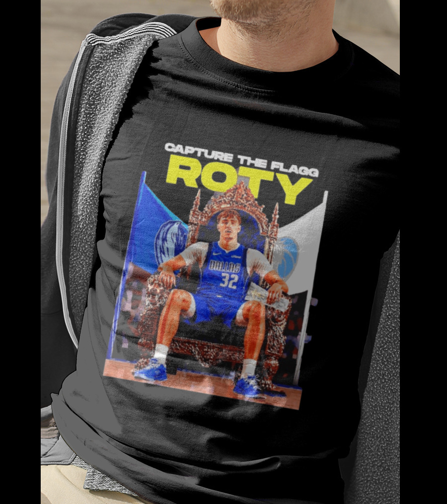 Capture The Cooper Flagg ROTY Dallas Mavericks Basketball Throne T-Shirt