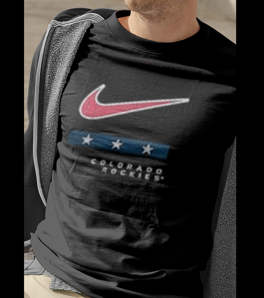 Nike Colorado Rockies Americana Anthracite Stars T-Shirt