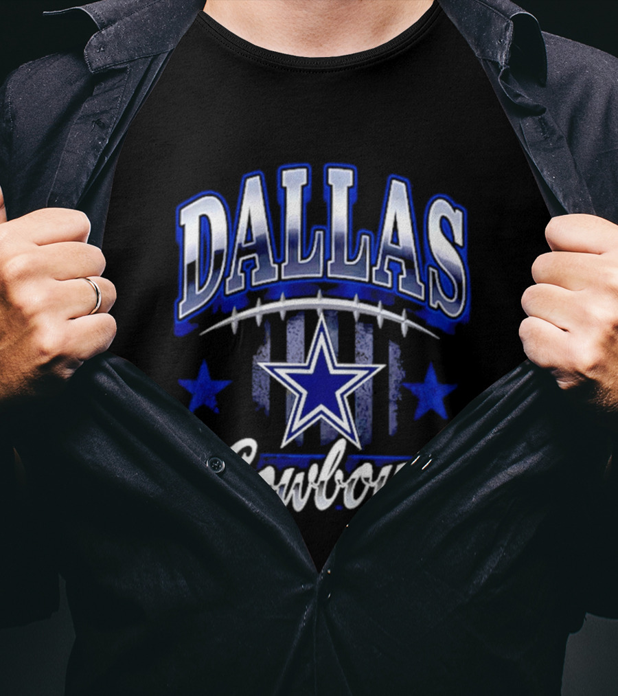 Dallas Cowboys Americana 2026 Star And Stripes Football Team Fan T-Shirt