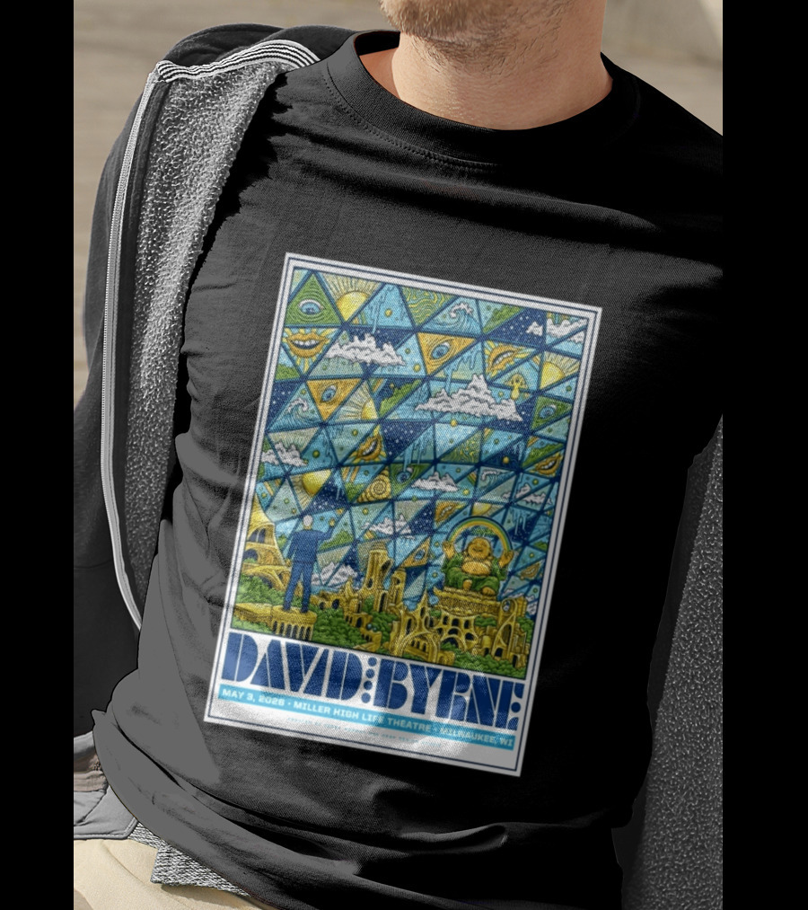 David Byrne May 3 2026 Miller High Life Theatre Milwaukee WI By Derek M T-Shirt