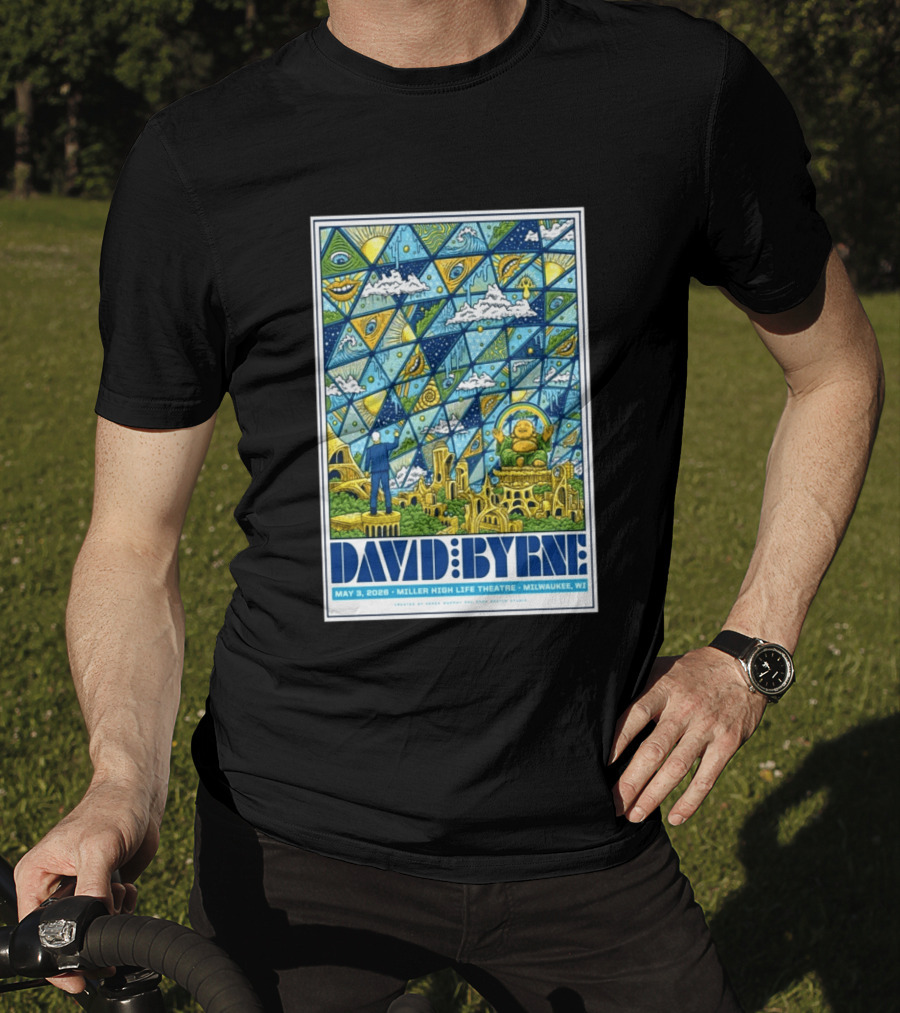 David Byrne May 3 2026 Miller High Life Theatre Milwaukee WI By Derek M T-Shirt