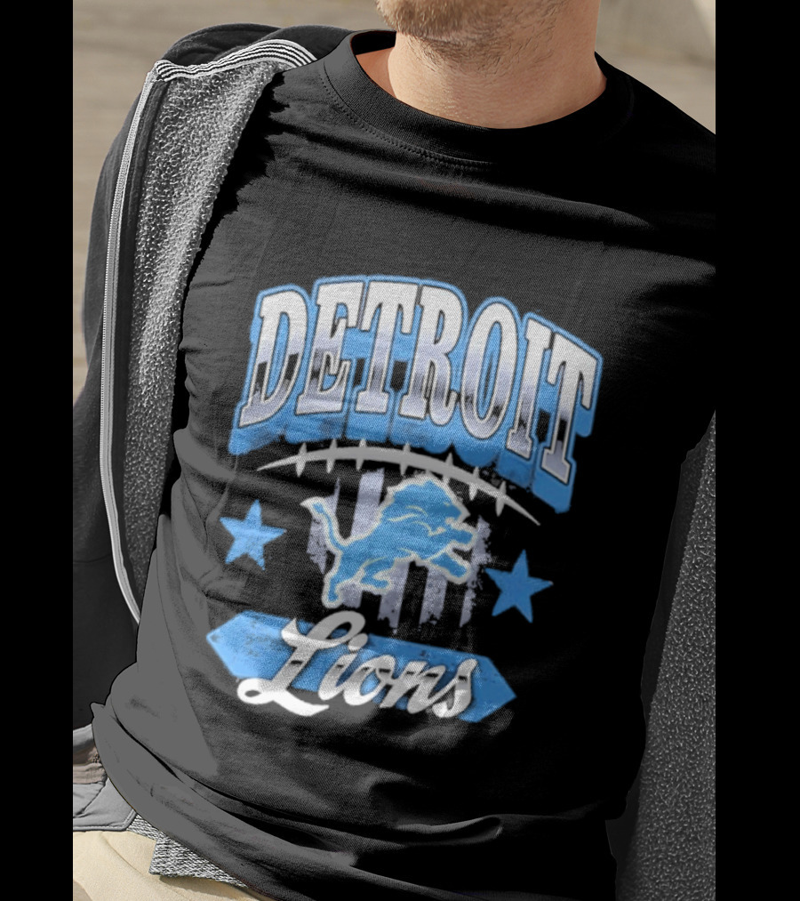 Detroit Lions Americana 2026 Stars Stripes Football Fan Gear T-Shirt