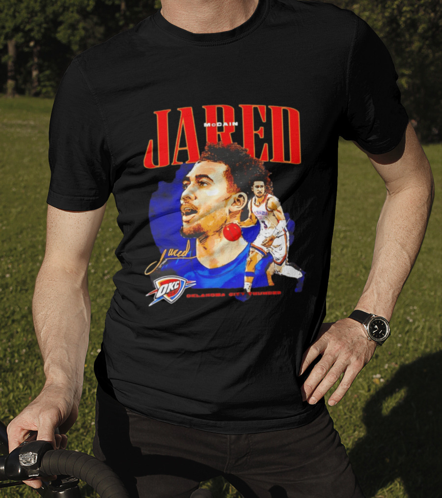 Jared McCain Oklahoma City Thunder NBA Basketball OKC Player T-Shirt