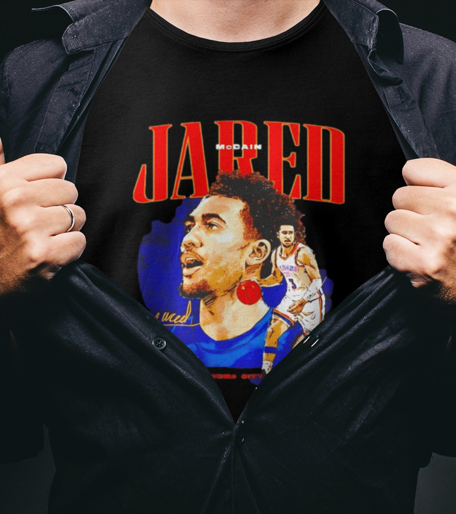 Jared McCain Oklahoma City Thunder NBA Basketball OKC Player T-Shirt