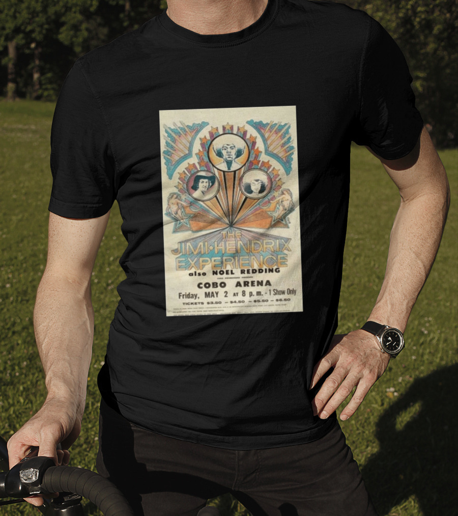 The Jimi Hendrix Experience Concert May 2 Cobo Arena With Noel Redding T-Shirt
