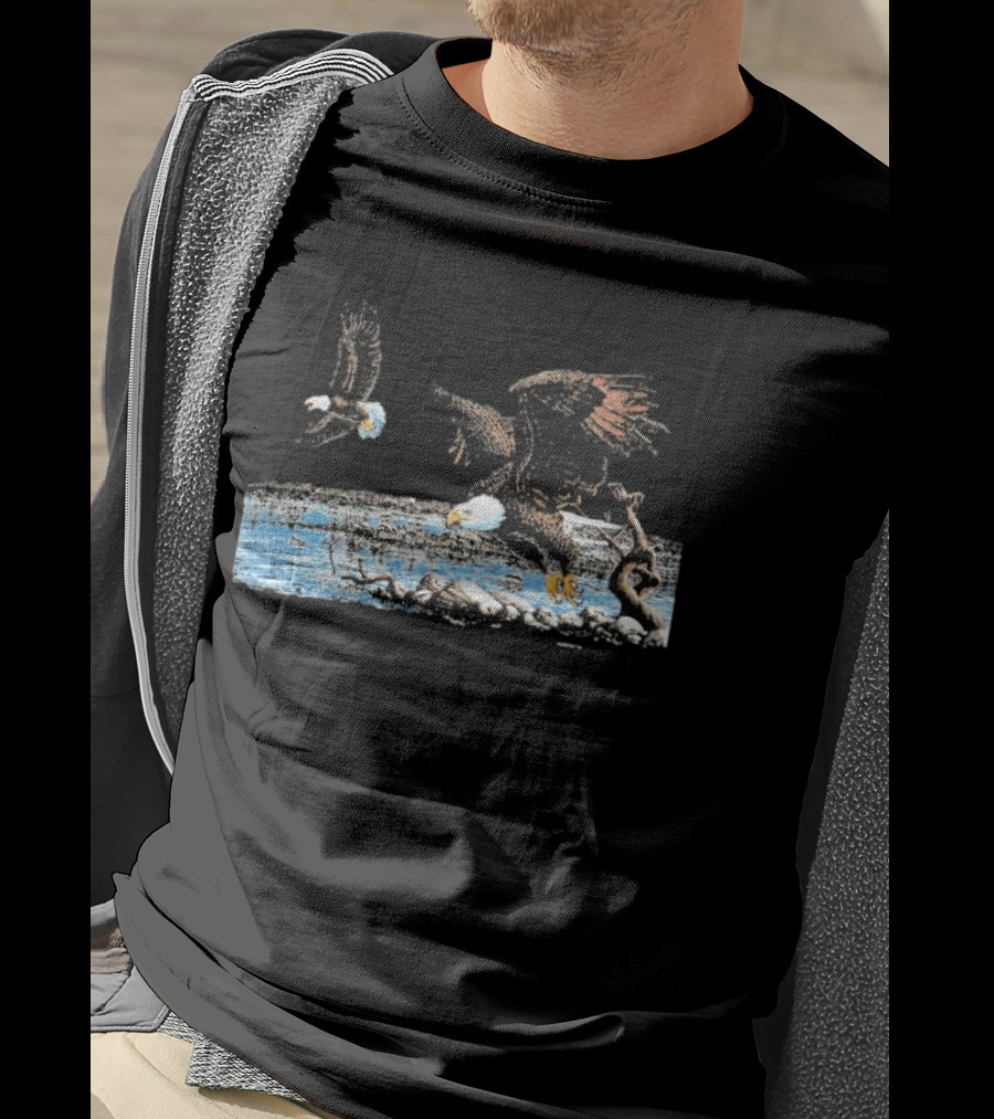 Bald Eagle River Scene Inspired By Justin Bieber T-Shirt