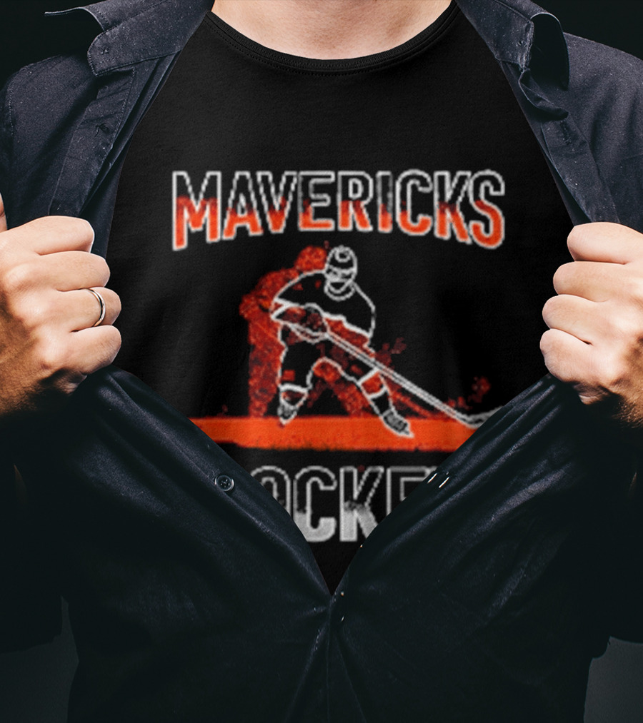 Mavericks Hockey Player Icon With Red And White T-Shirt