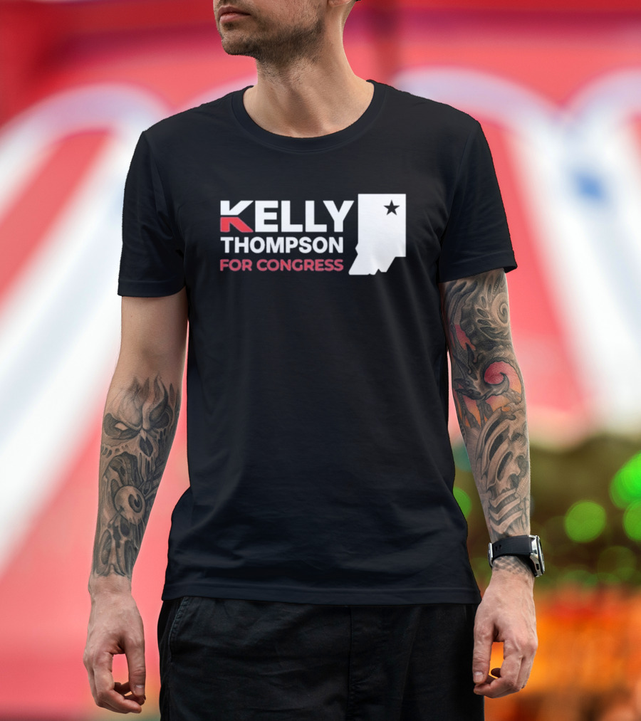 Kelly Thompson For Congress Indiana Star Icon Representation T-Shirt