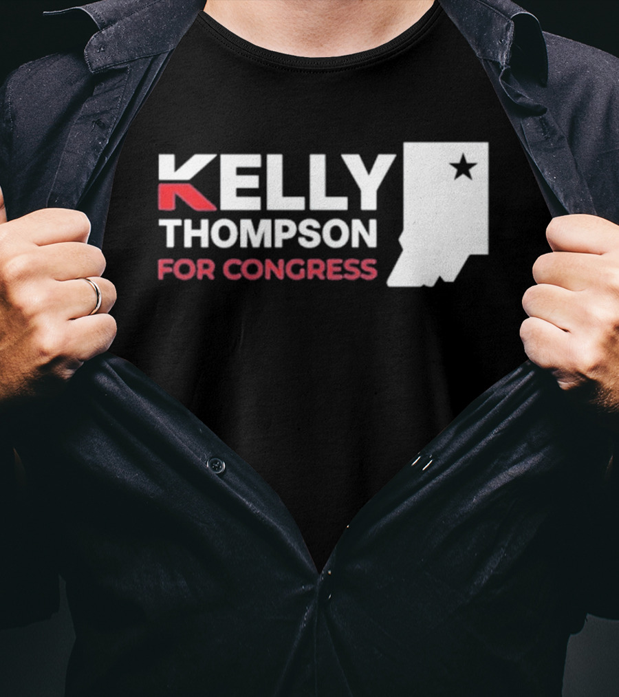 Kelly Thompson For Congress Indiana Star Icon Representation T-Shirt