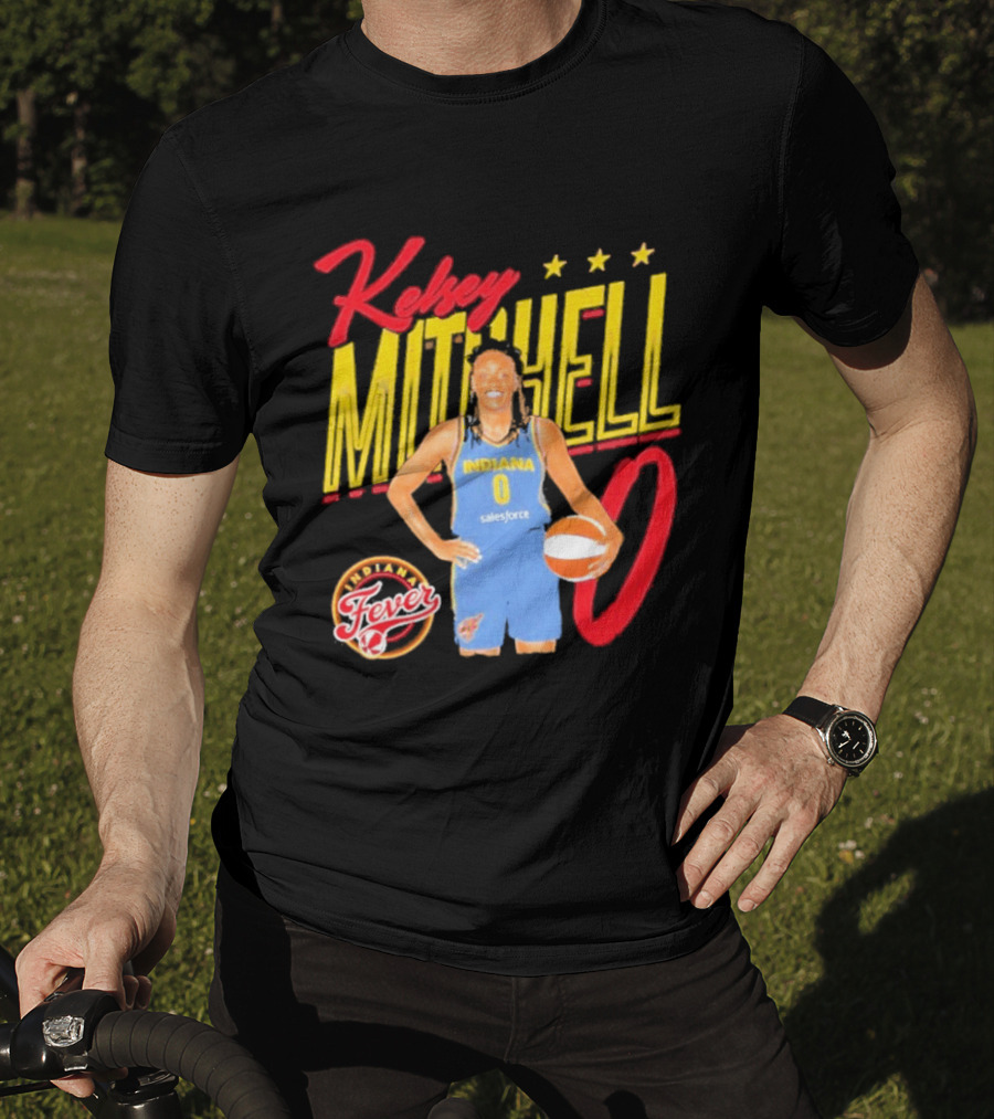 Kelsey Mitchell Indiana Fever Basketball Player Pose Salesforce T-Shirt