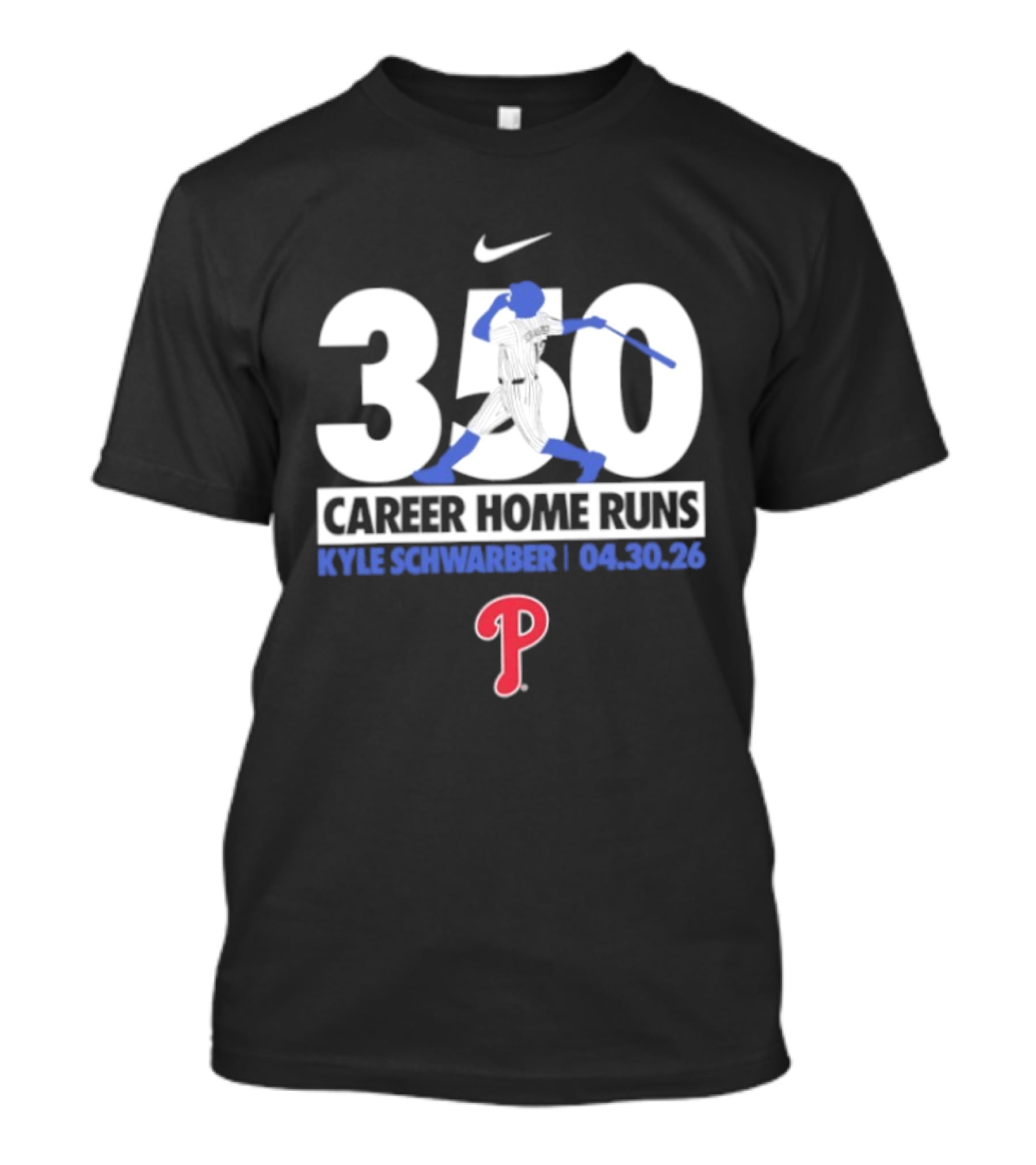 Kyle Schwarber Philadelphia Phillies 350 Career Home Runs 04.30.26 Nike T-Shirt