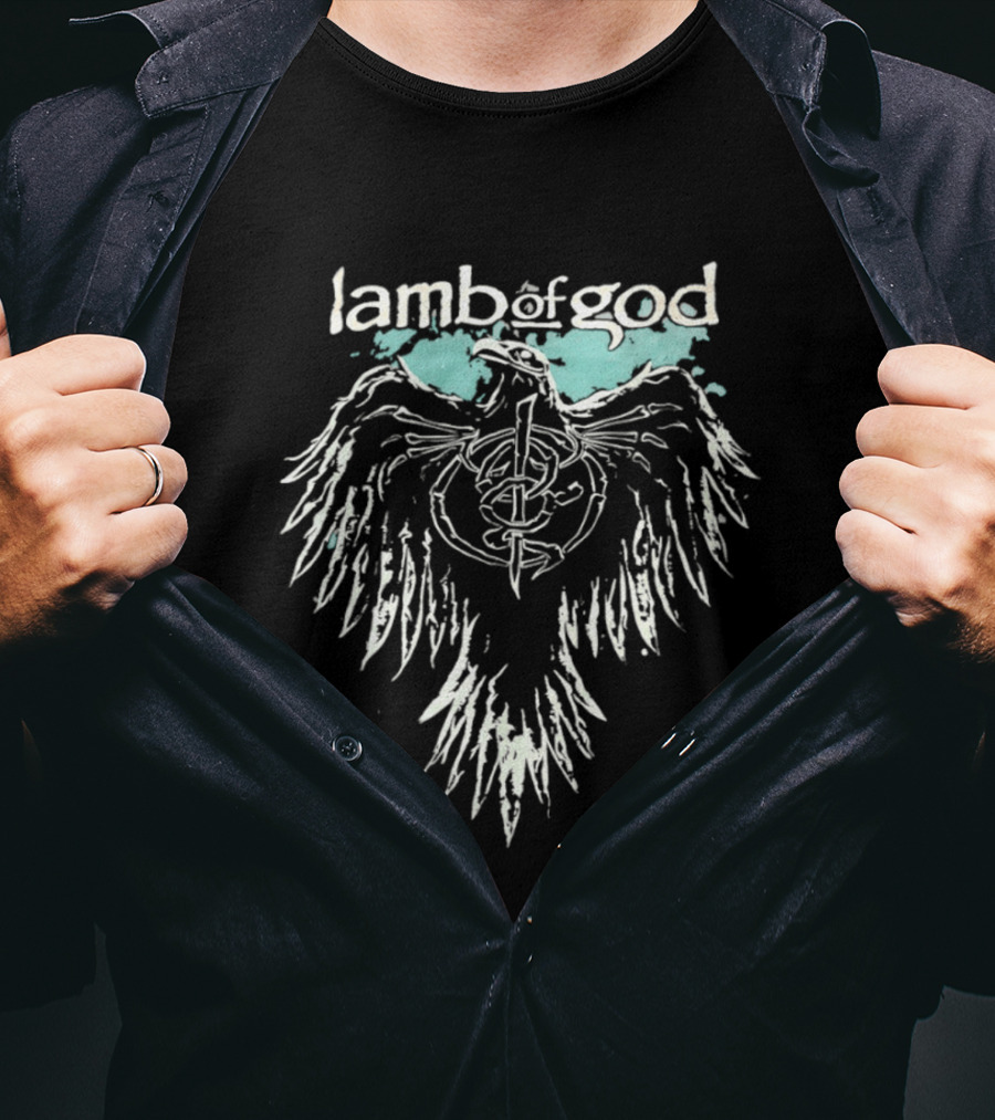 Lamb Of God Phoenix Wings Symbol With Watercolor Accent T-Shirt