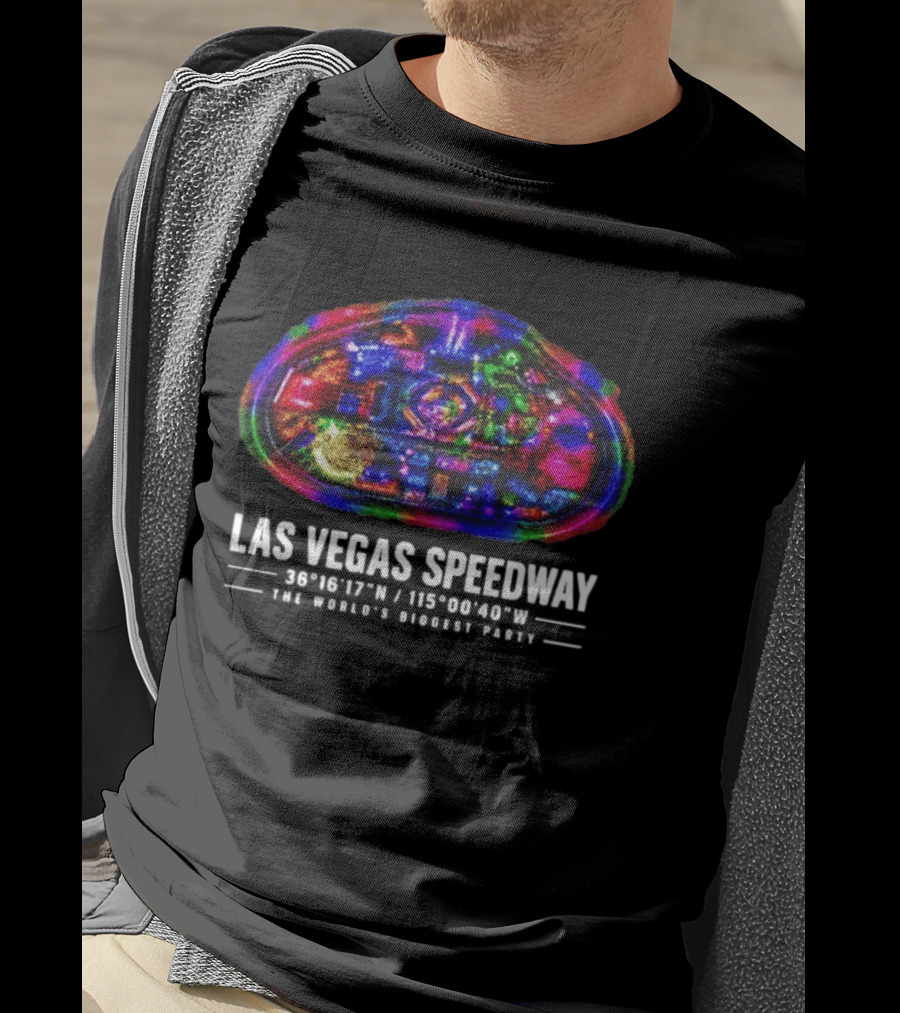 Las Vegas Speedway Coordinates In Nevada The World's Biggest Party T-Shirt