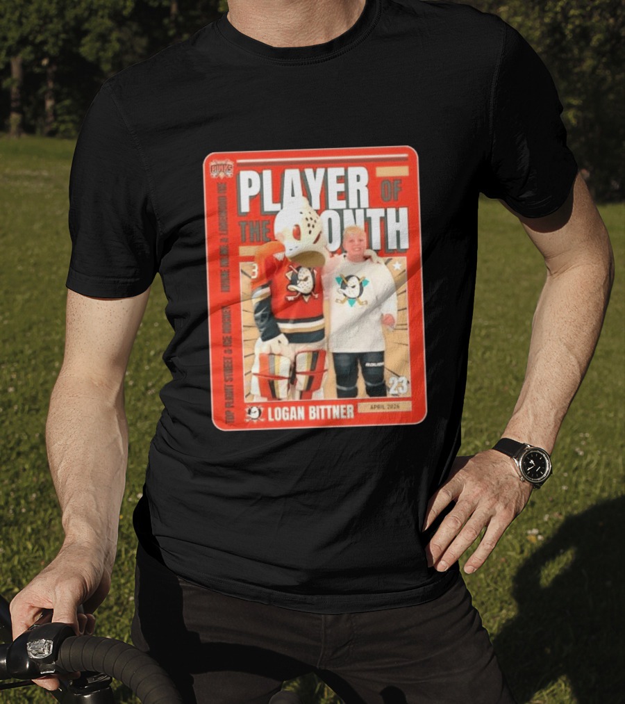 Top Flight Sweet Anaheim Ducks Logan Bittner Player Of The Month April 2026 T-Shirt
