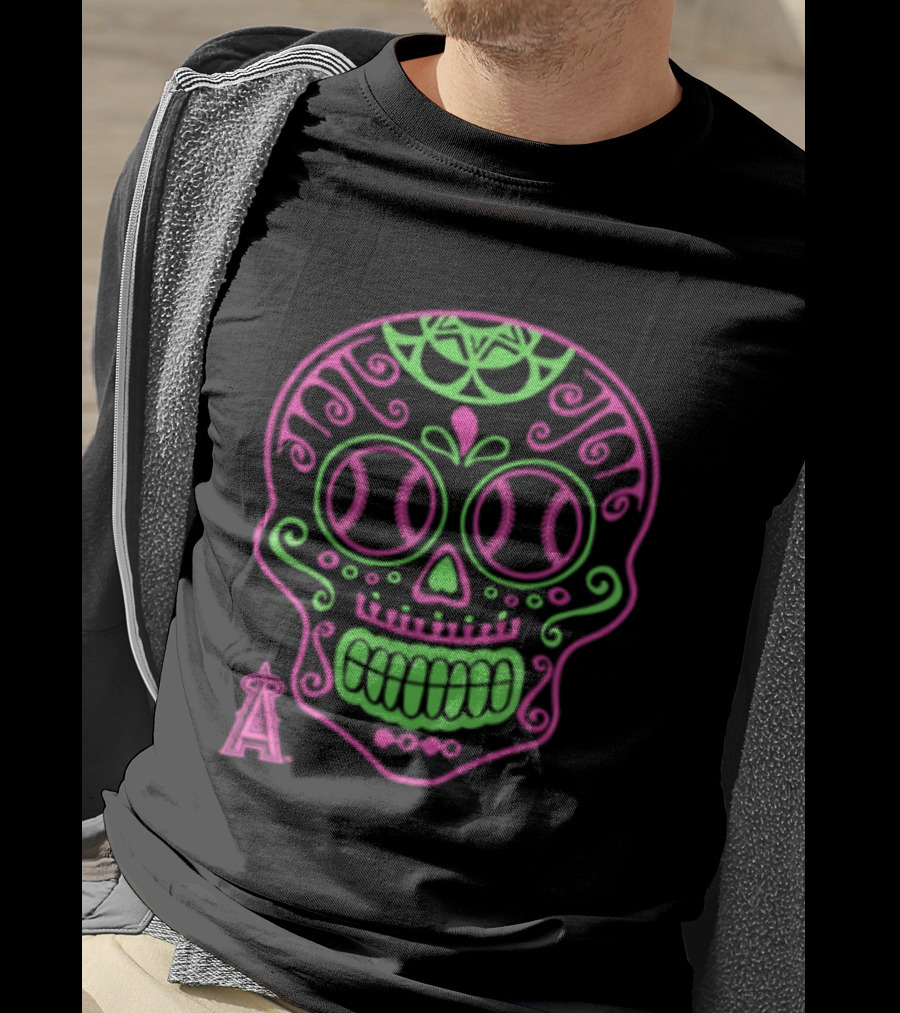 Los Angeles Angels 2026 Sugar Skull Baseball T-Shirt