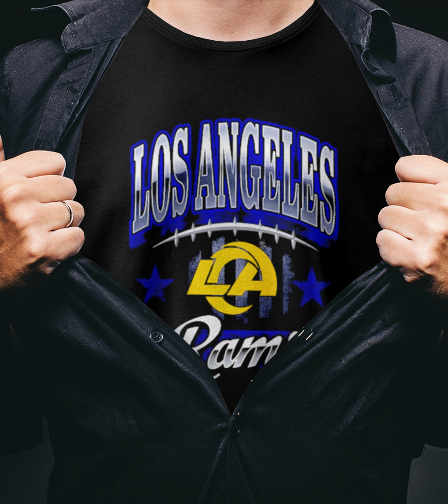 Los Angeles Rams Americana 2026 Stars And Football T-Shirt