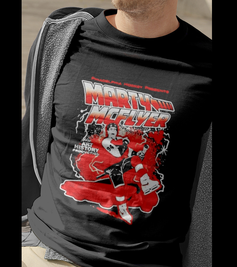 Philadelphia Hockey Presents Marty McFly 2026 With Philadelphia Flyers Hockey 97 T-Shirt