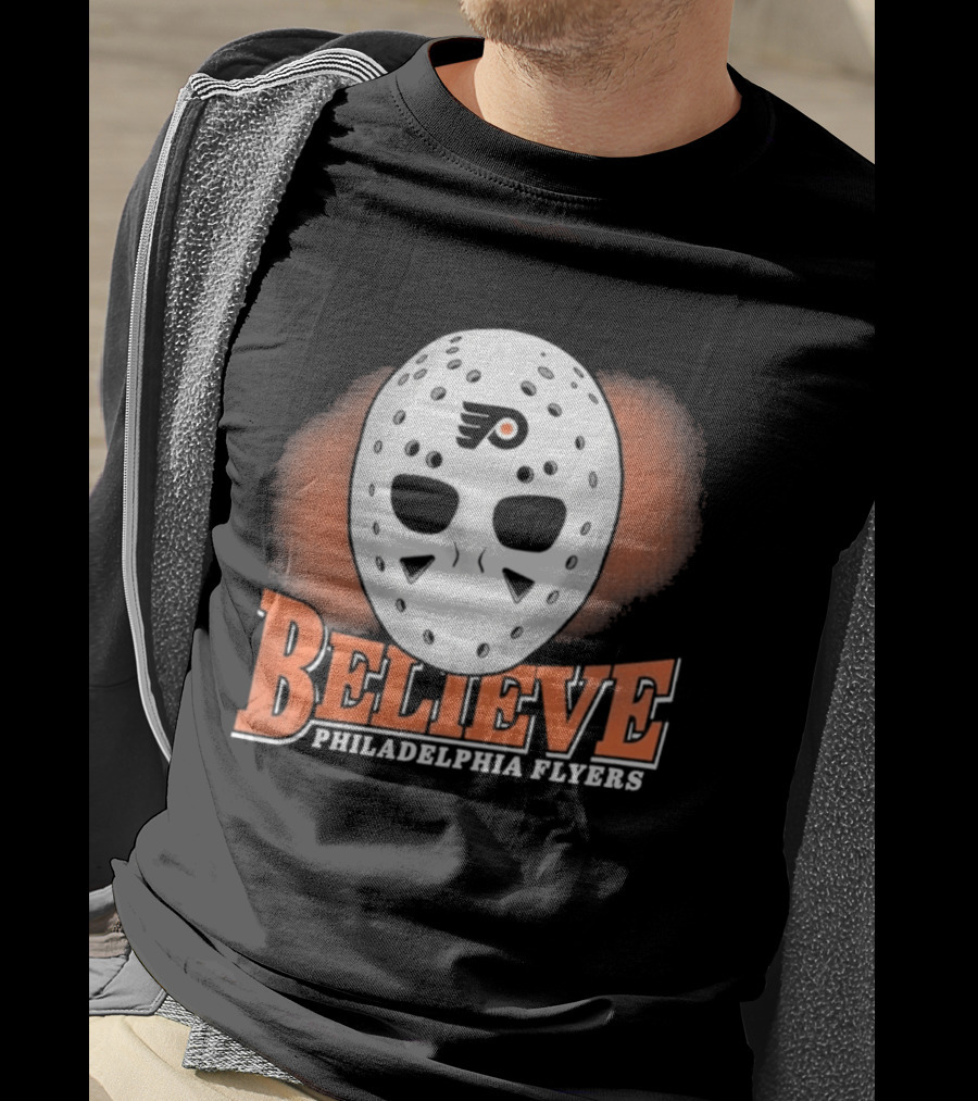 Philadelphia Flyers Believe Hockey Mask Franklin T-Shirt