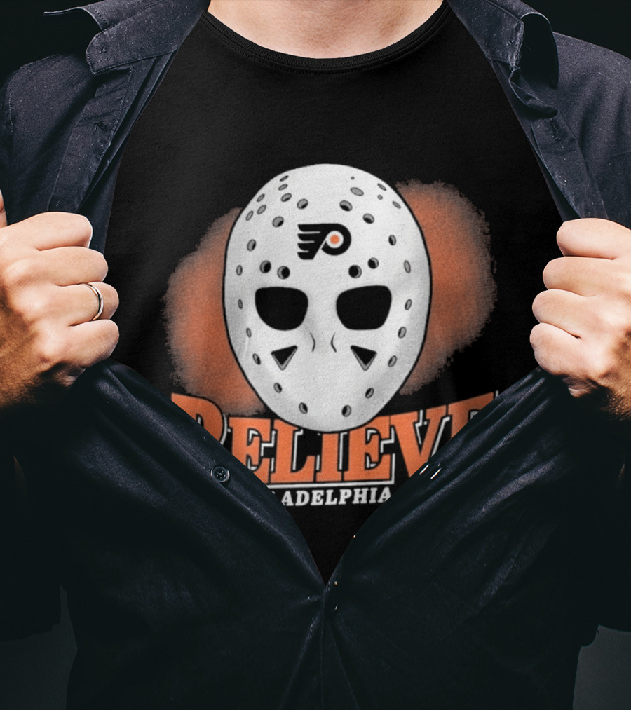 Philadelphia Flyers Believe Hockey Mask Franklin T-Shirt