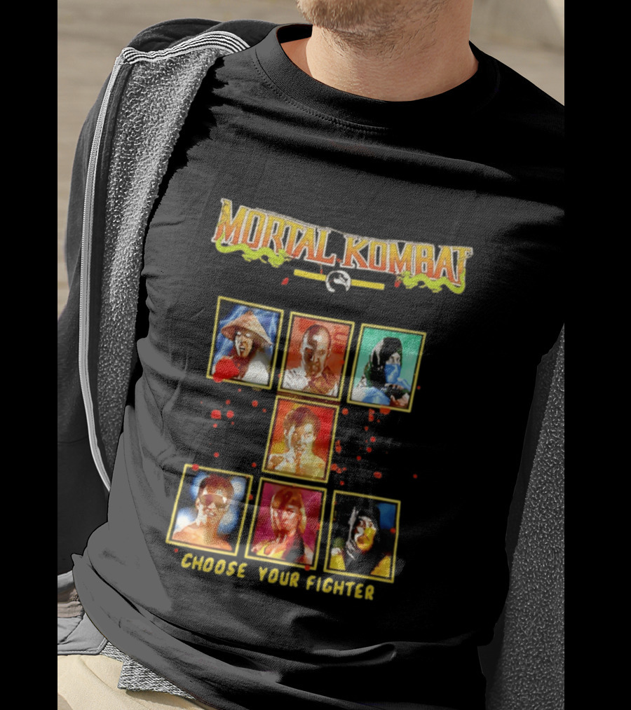 Mortal Kombat Choose Your Fighter Iconic Characters Selection T-Shirt