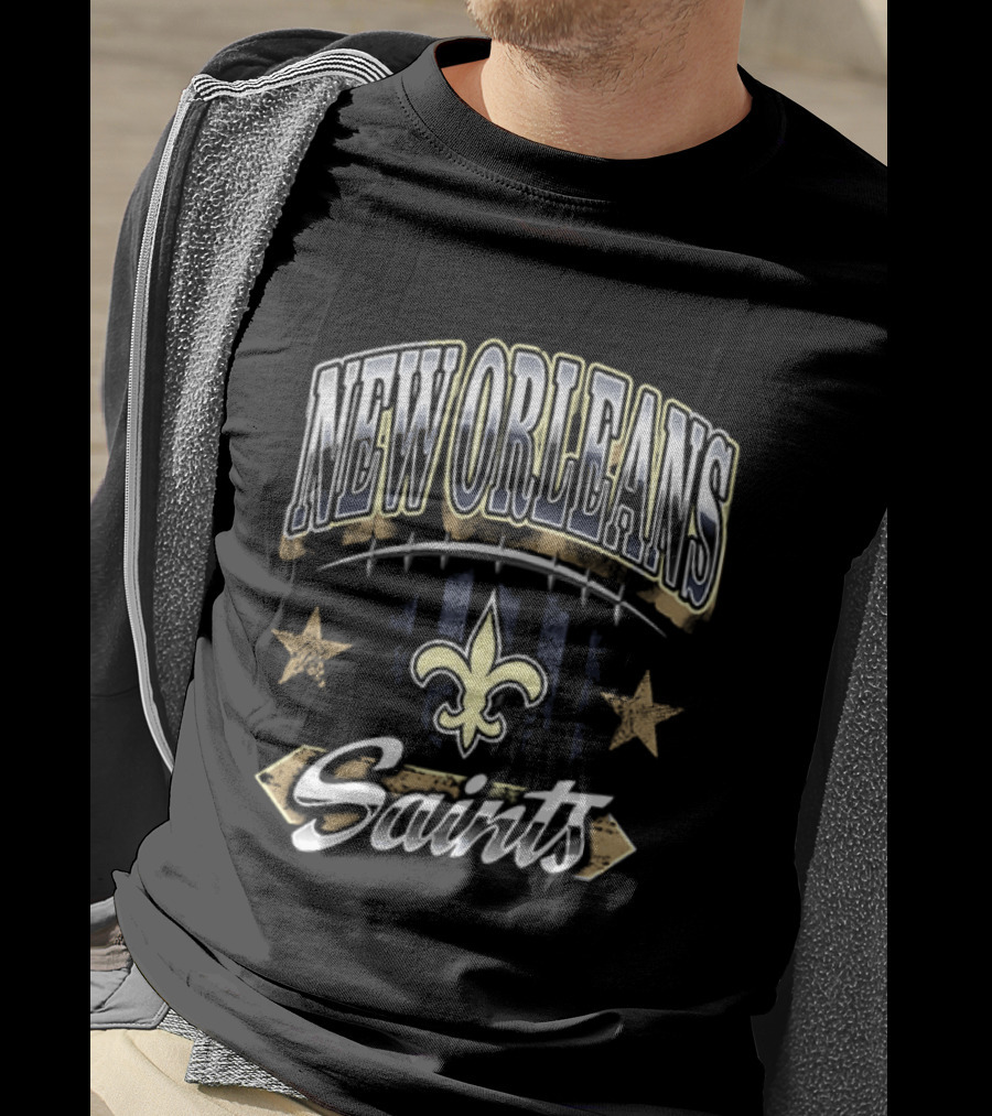 New Orleans Saints Americana 2026 Fleur De Lis Stars Stripes T-Shirt