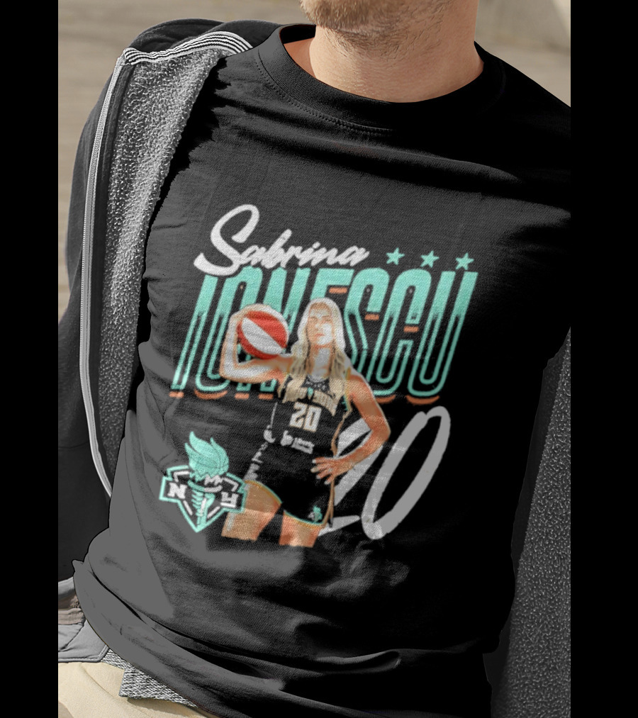 Sabrina Ionescu New York Liberty Number 20 Player Pose T-Shirt