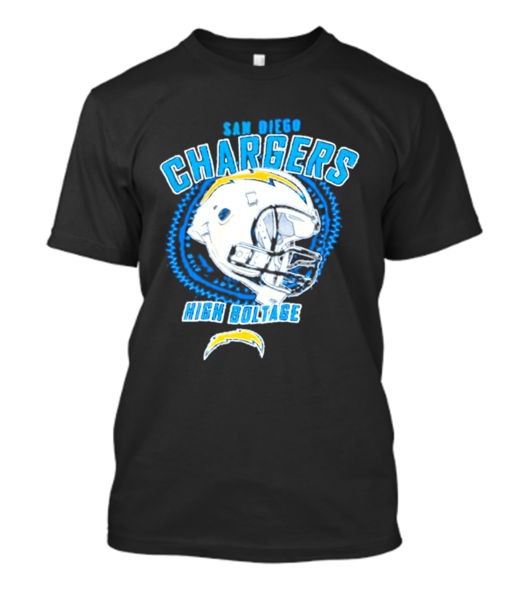 San Diego Chargers High Boltage Helmet Football NFL Team Gear T-Shirt