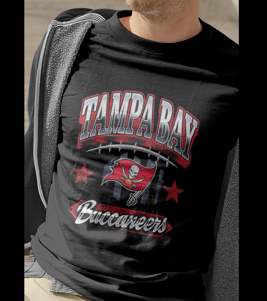 Tampa Bay Buccaneers Americana 2026 Team Flag Two Stars T-Shirt
