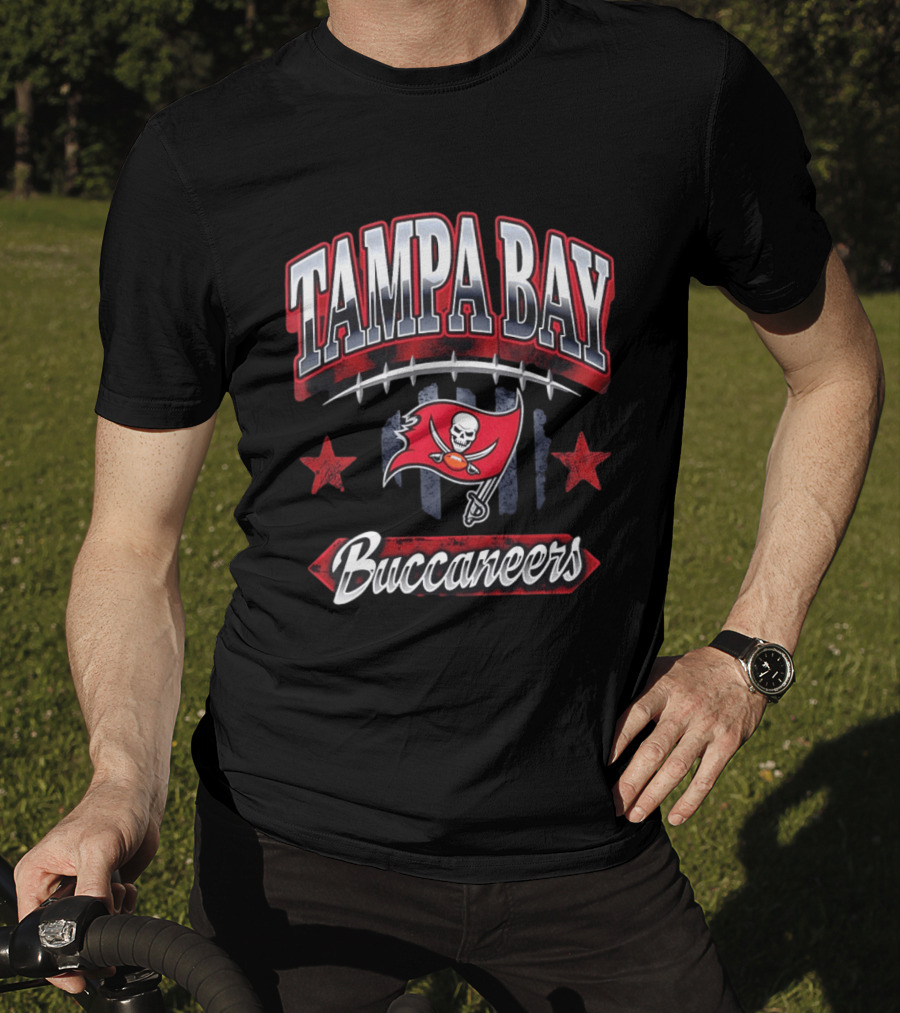 Tampa Bay Buccaneers Americana 2026 Team Flag Two Stars T-Shirt