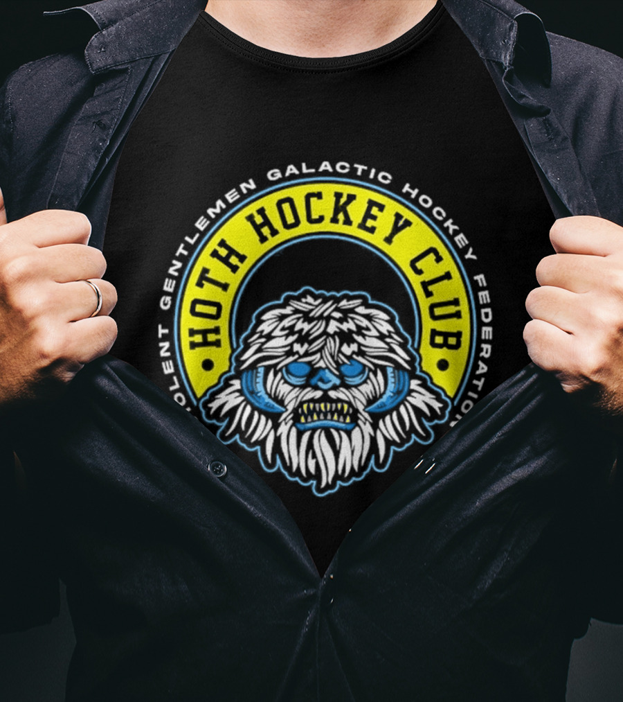 Violent Gentlemen Galactic Hockey Federation Hoth Hockey Club 2026 Wampa T-Shirt