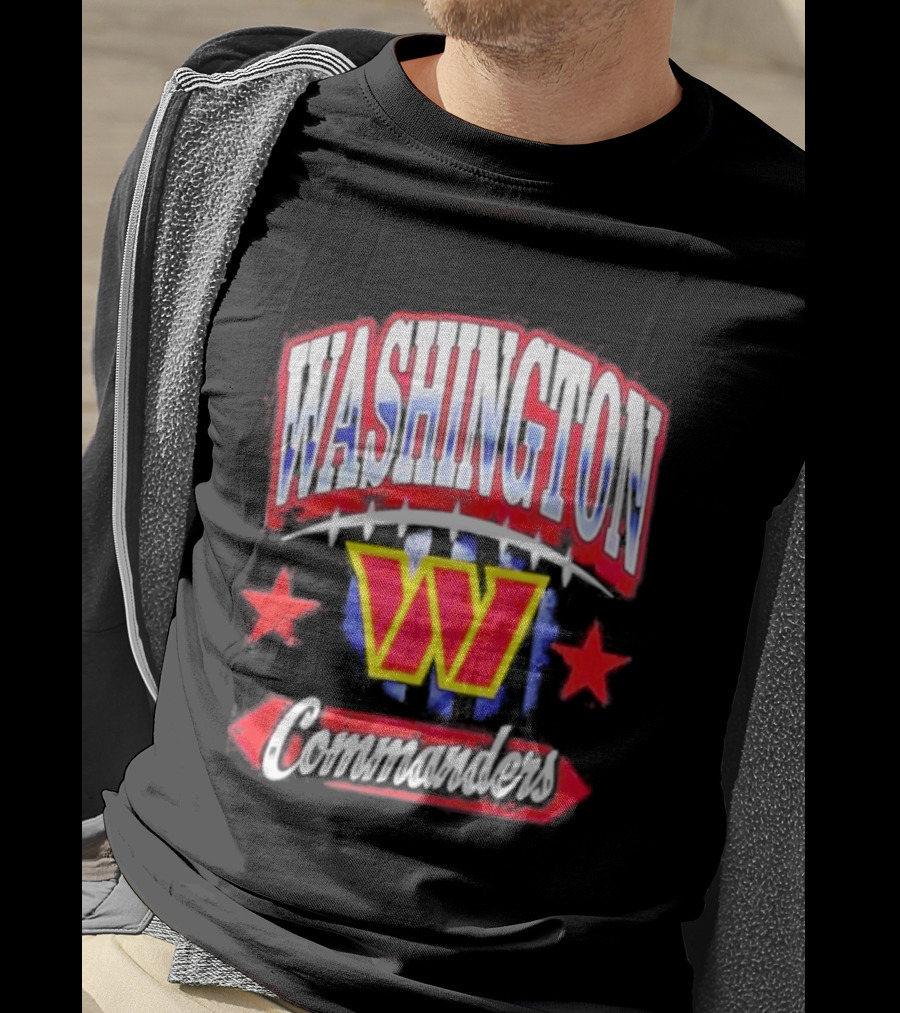 Washington Commanders W Americana Football Stars T-Shirt
